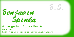 benjamin spinka business card