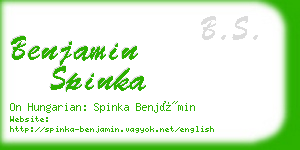 benjamin spinka business card
